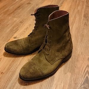 Suede Lace up Boots, Handmade